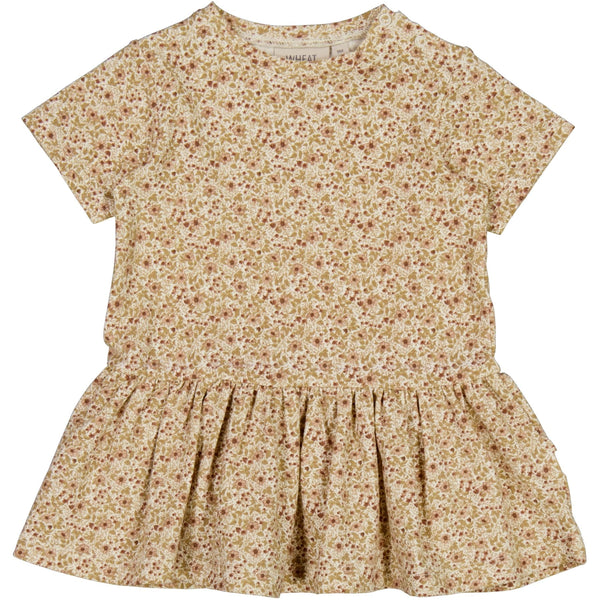 Jersey Dress Birthe Eggshell Flowers - Wheat Kids Clothing