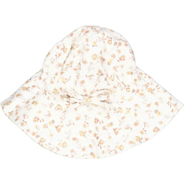 Sun Hat Chloe Flower Poppy - Wheat Kids Clothing