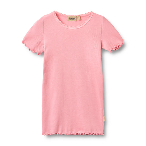 Rib T-shirt Katie — Bubblegum