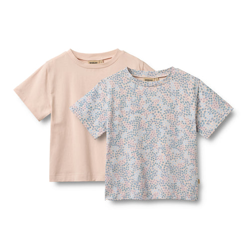 2 T-shirt Ella — Powder Blue Flowers