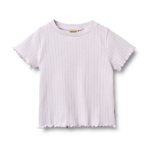 Rib T-shirt Irene — Purple Light