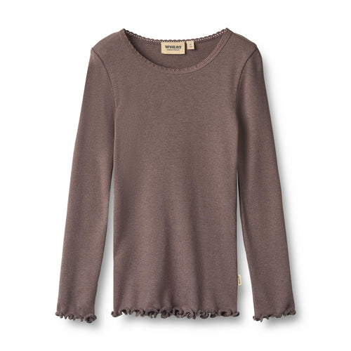 Rib T-Shirt Reese — plum truffle