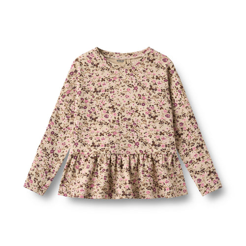 T-shirt Carolina — soft sand flower wine