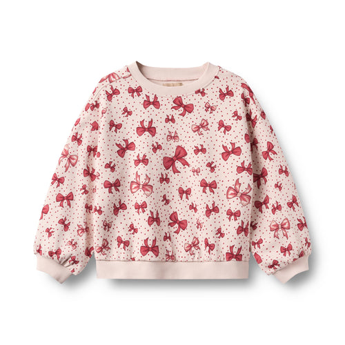 Sweatshirt Lia —  almond peach bows