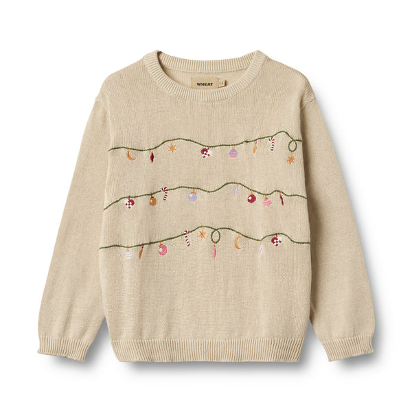 Knit Pullover Embr. Lisa offwhite