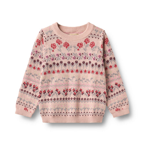 Jacquard Pullover Mikmak — dim rose