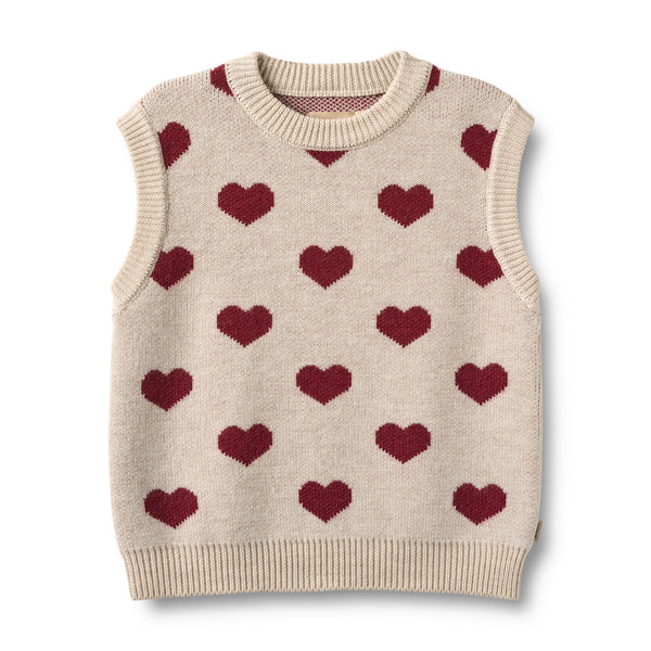 Jacquard Vest Gaby offwhite melange