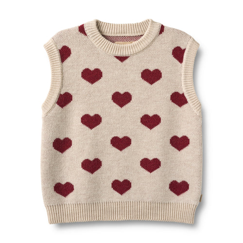 Jacquard Vest Gaby offwhite melange