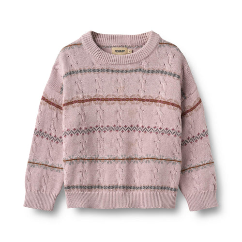Jacquard Knit Harper — soft lilac