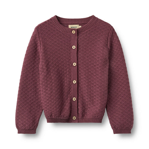 Knit Cardigan Magnella — eggplant
