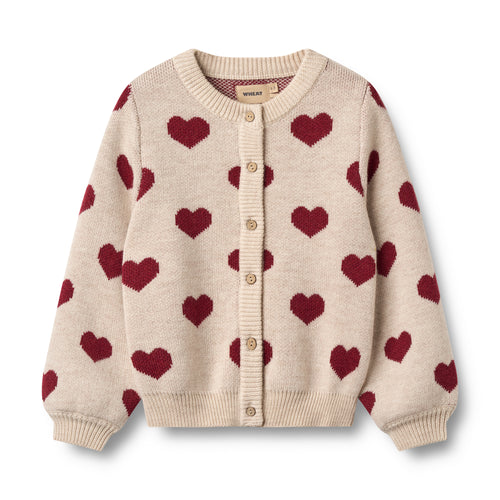 Jacquard Cardigan Hearts