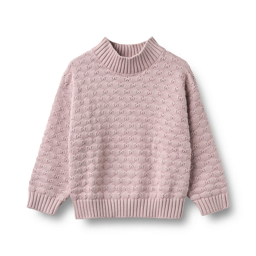 Chunky Knit Pullover Abby — soft lilac