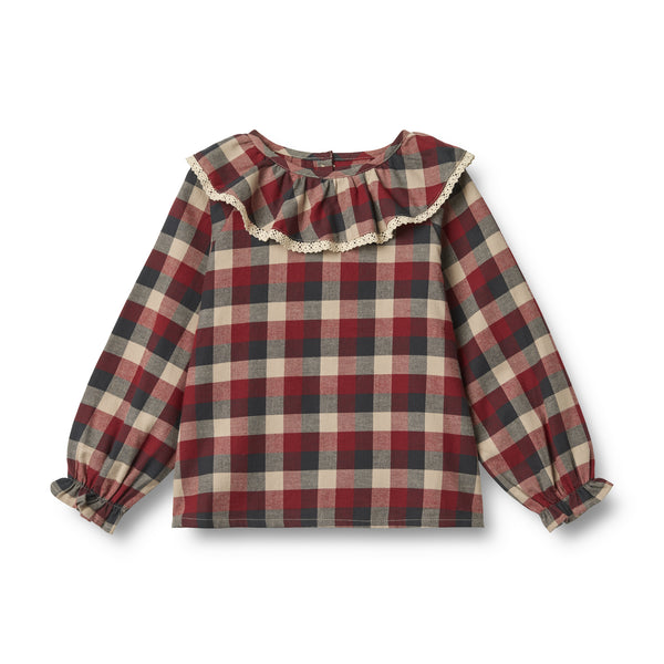 Blouse Elin red blue check