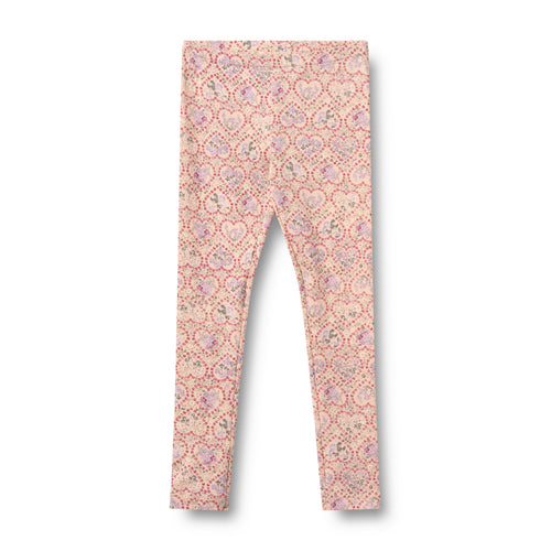 Leggings Jules — magenta heart flowers
