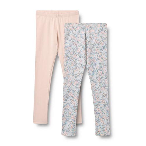 2 Leggings Jules — Powder Blue Flowers