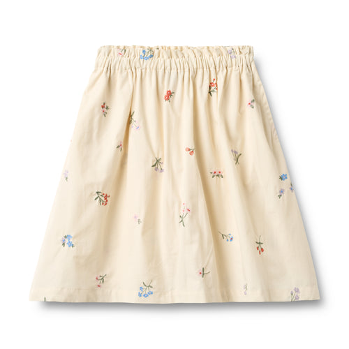 Skirt Nora — Ivory Embroidery Flowers