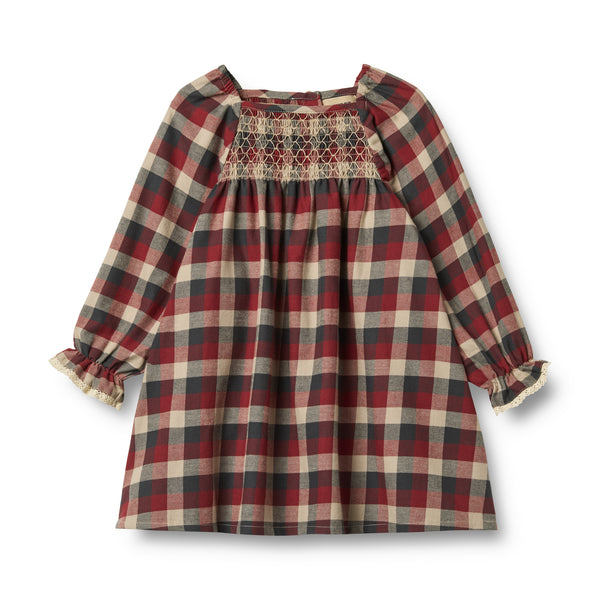 Dress Lace Bella red blue check