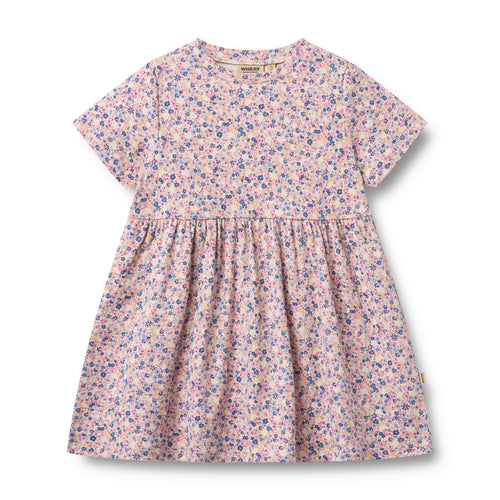 Jersey Dress Anna — Pink Blue Flowers