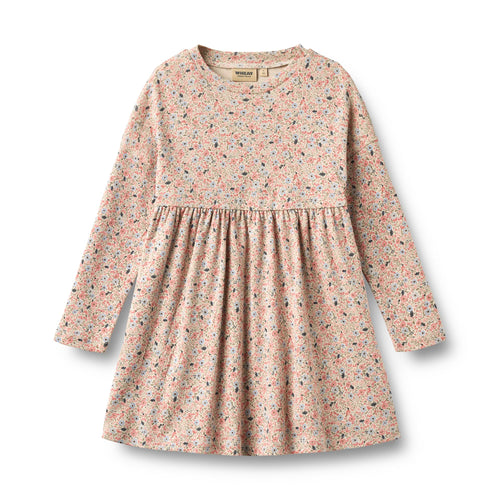 Jersey Dress Emmy — grey cloud flowers