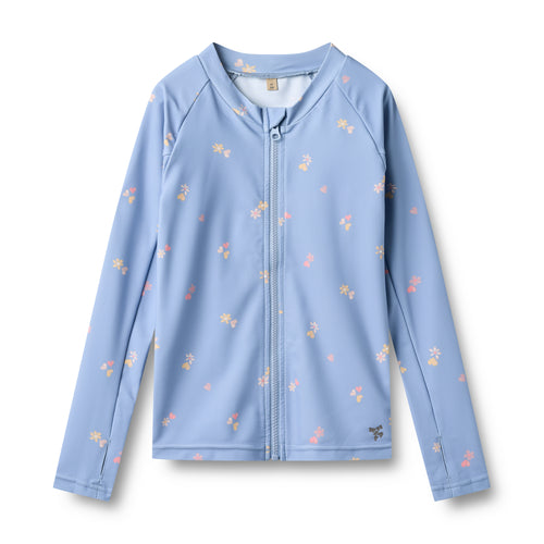Swim t-shirt L/S Zip Ada morning sky hearts