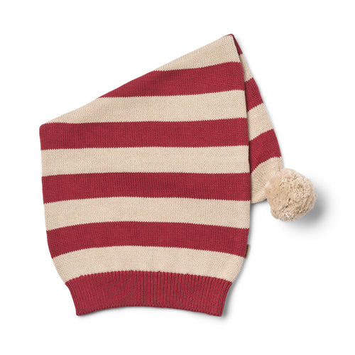 Knitted Christmas Hat —  red christmas stripe