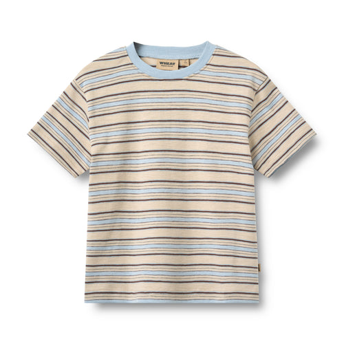 T-shirt Fabian — multi blue stripe