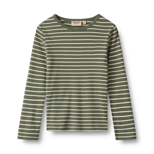 T-shirt Stig — dark green stripe