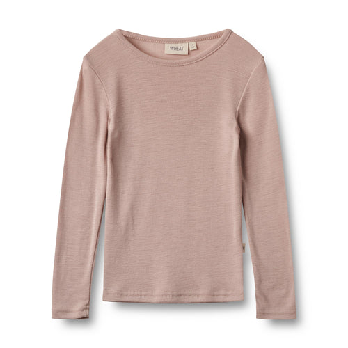 Wool T-Shirt Alfie — dry rose