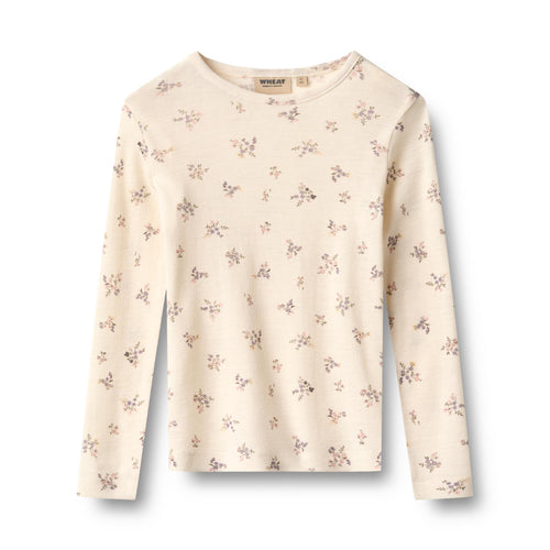 Wool T-Shirt Alfie — eggshell flowers