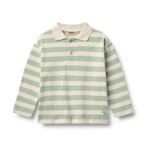 Polo Shirt Fred — Mint Stripe
