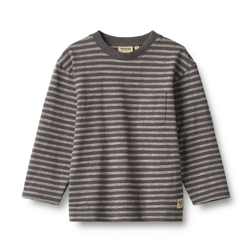T-shirt Ross — dark charcoal stripe