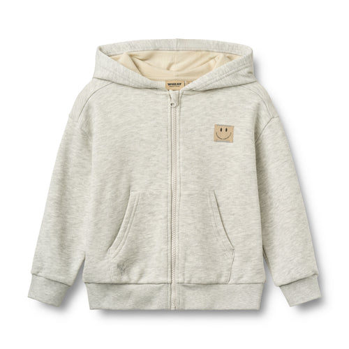 Sweatshirt Zip Francis — light melange grey