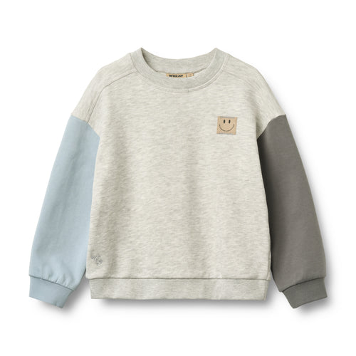 Sweatshirt Lennon Badge — light melange grey