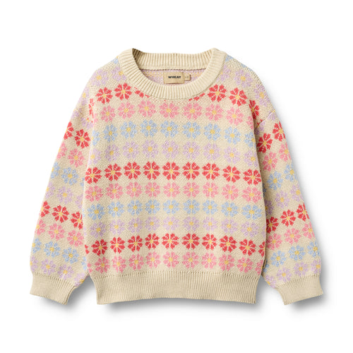 Jacquard Pullover Harlow — Sandshell Flowers