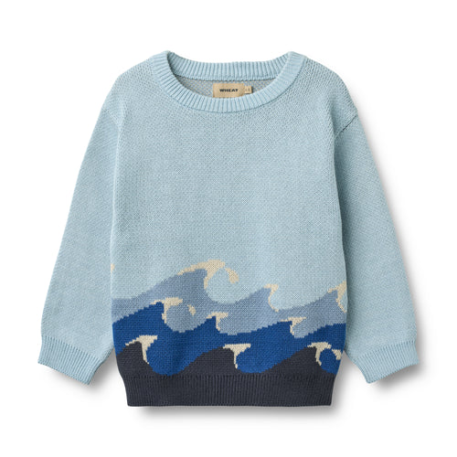 Jacquard Pullover Knud — Summer Sky