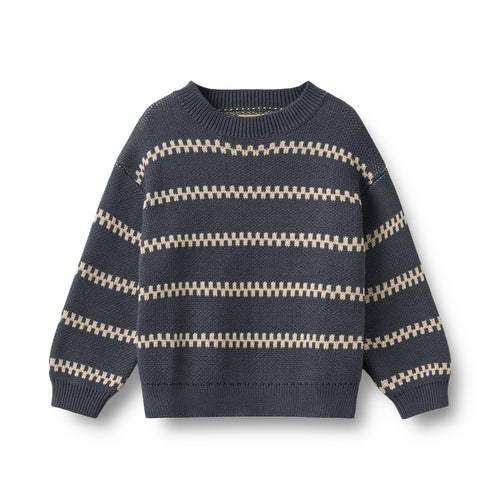 Jacquard Pullover Harlow — greyblue