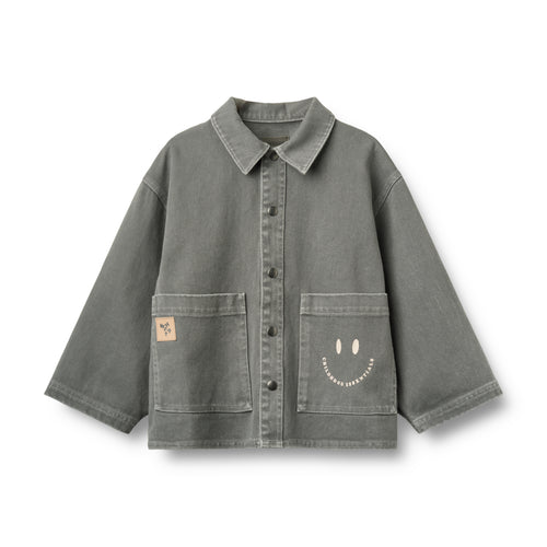 Overshirt Cole stitch — thunder sky