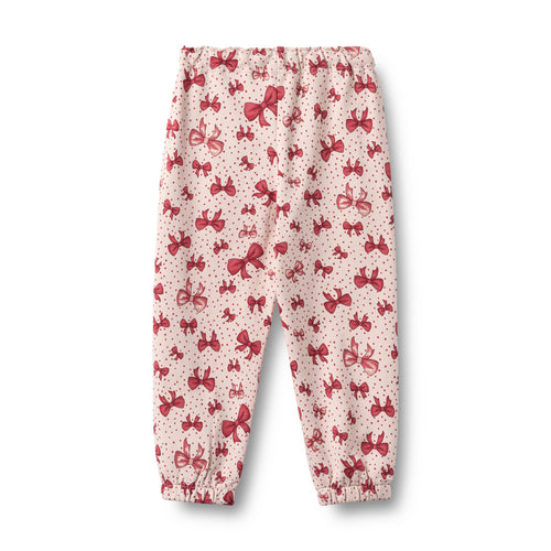 Sweatpants Cosmo —  almond peach bows