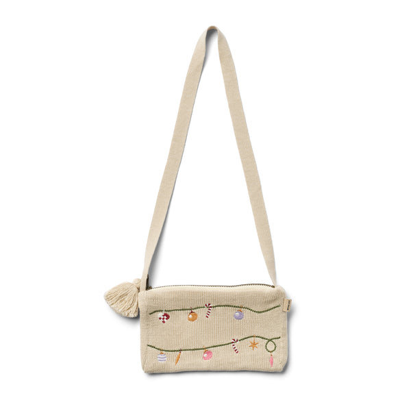 Knitted Clutch Emb. Dagmar  offwhite