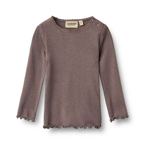 Rib T-Shirt Reese — plum truffle