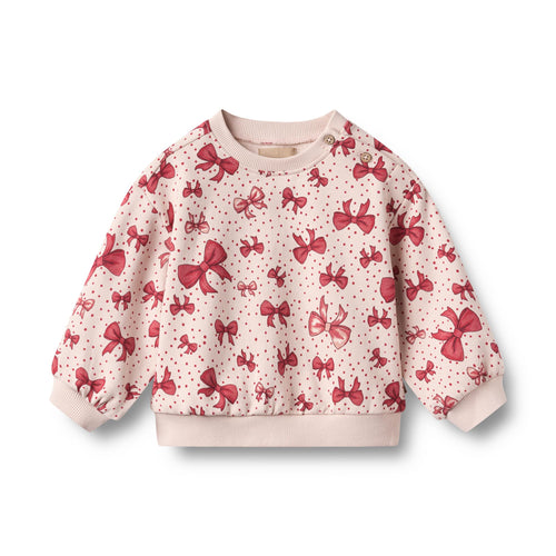 Sweatshirt Lia —  almond peach bows