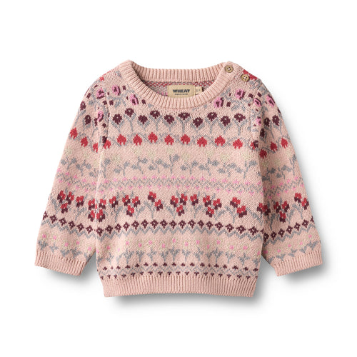 Jacquard Pullover Mikmak — dim rose