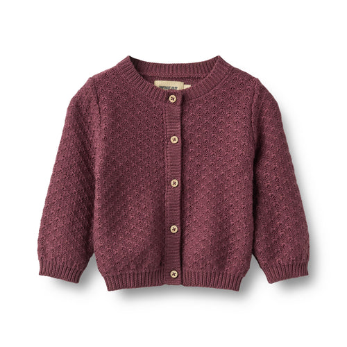 Knit Cardigan Magnella — eggplant