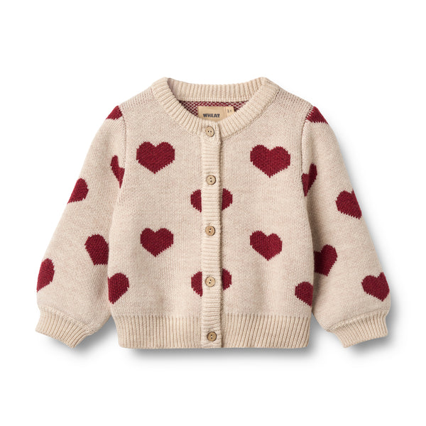 Jacquard Cardigan Hearts