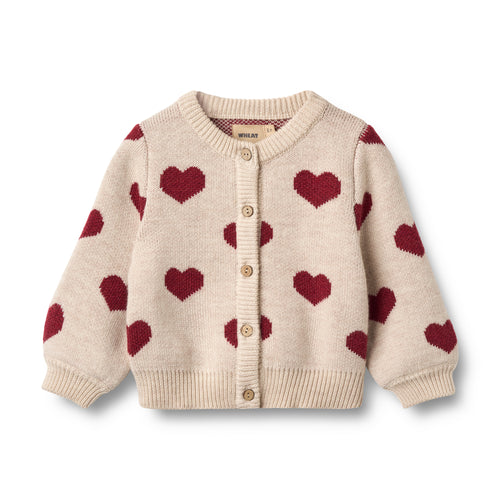 Jacquard Cardigan Hearts