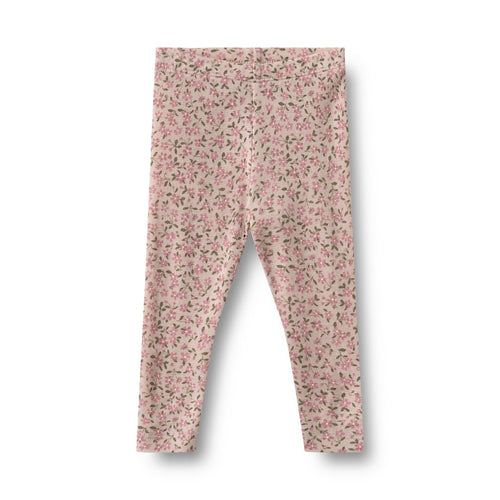Wool Leggings Agi — pale lilac flowers