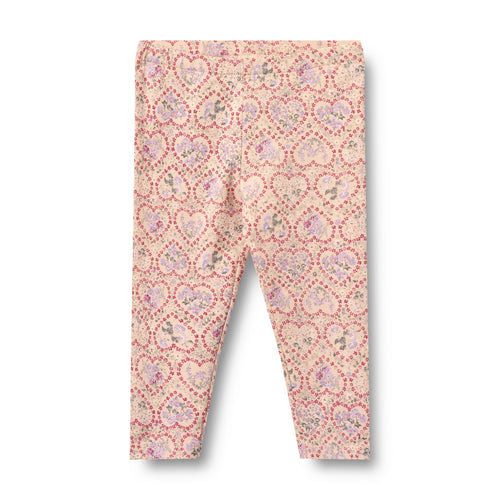 Leggings Jules — magenta heart flowers