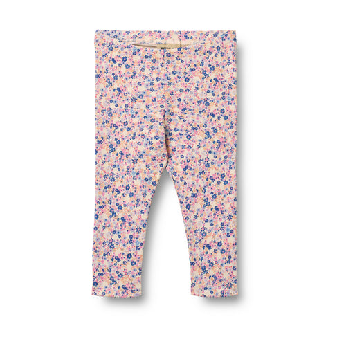Jersey Leggings Jules — Pink Blue Flowers