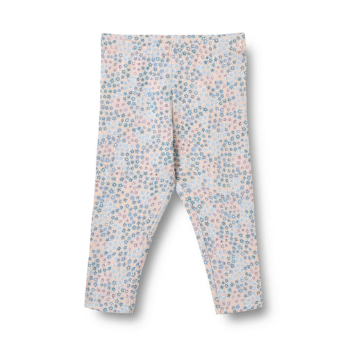 Jersey Leggings Jules — Powder Blue Flowers