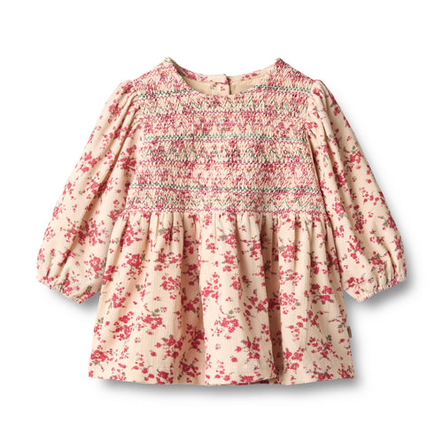 Dress Sylvia — almond peach flowers